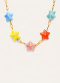 Collar Starfish Chic Color Acero Baño Oro