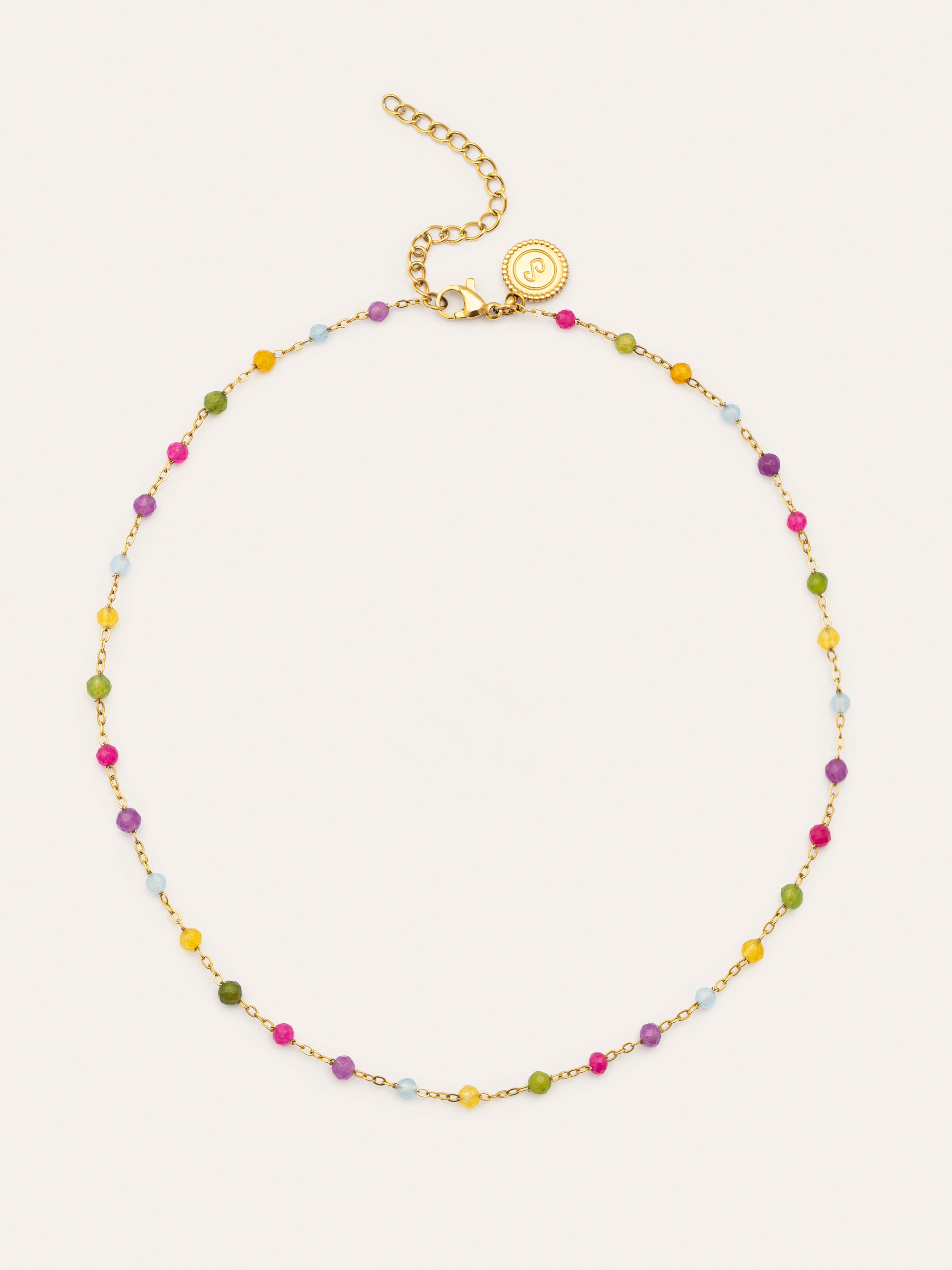 Collar Stella Color Acero Baño Oro