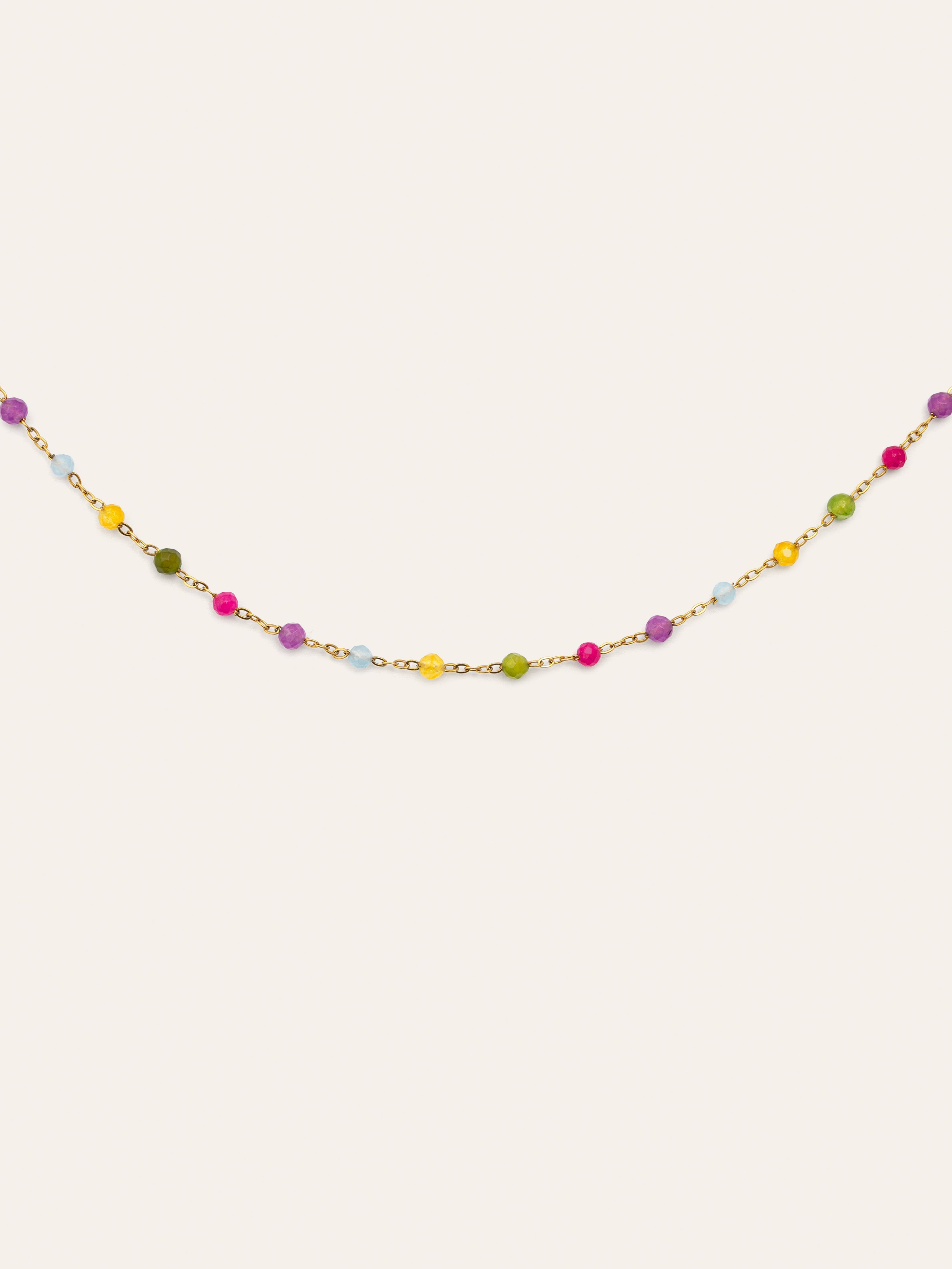 Collar Stella Color Acero Baño Oro