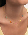 Collar Starfish Enamel Colors Baño Oro
