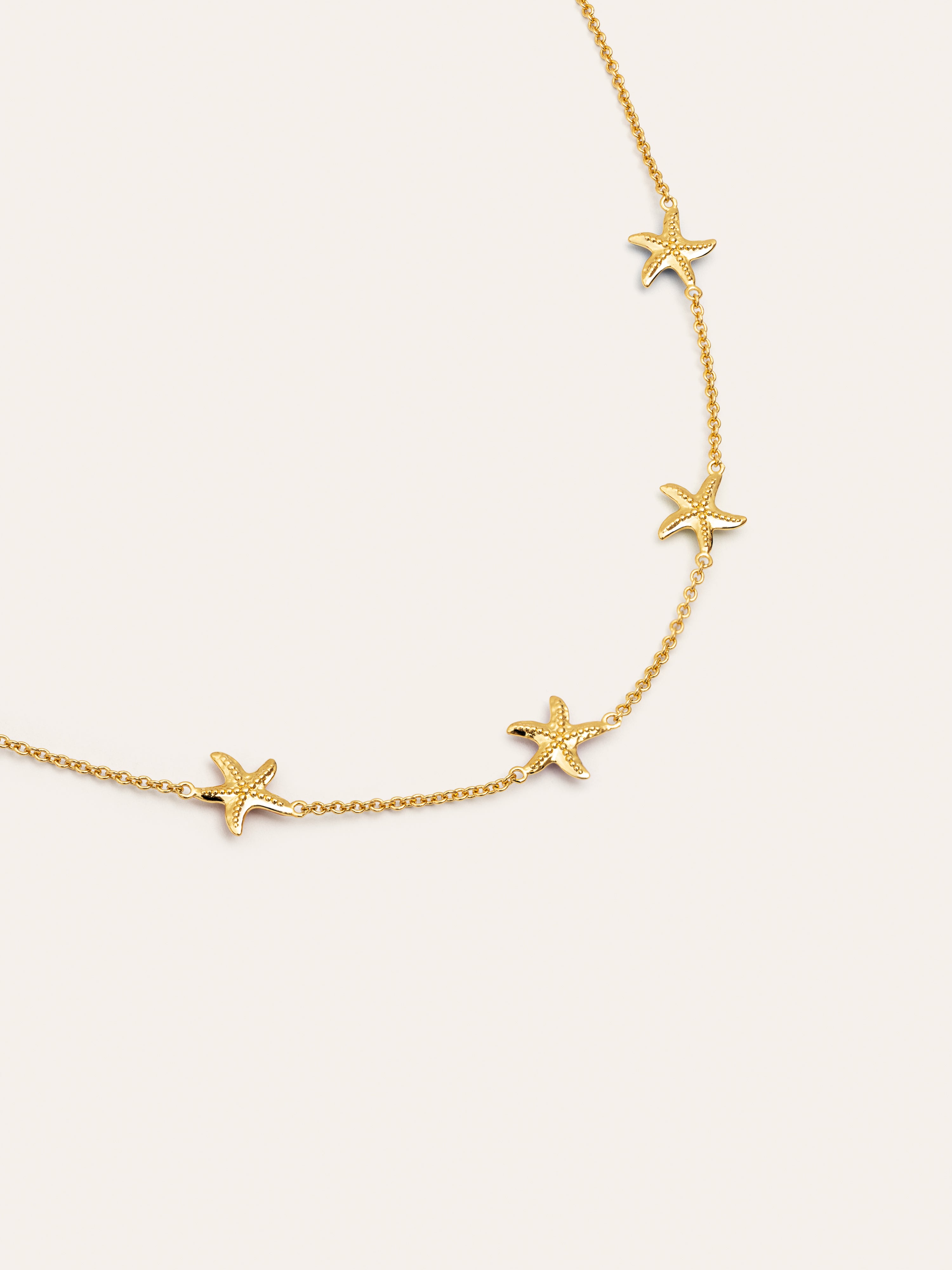 Collar Starfish Enamel Colors Baño Oro