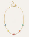 Collar Starfish Enamel Colors Baño Oro