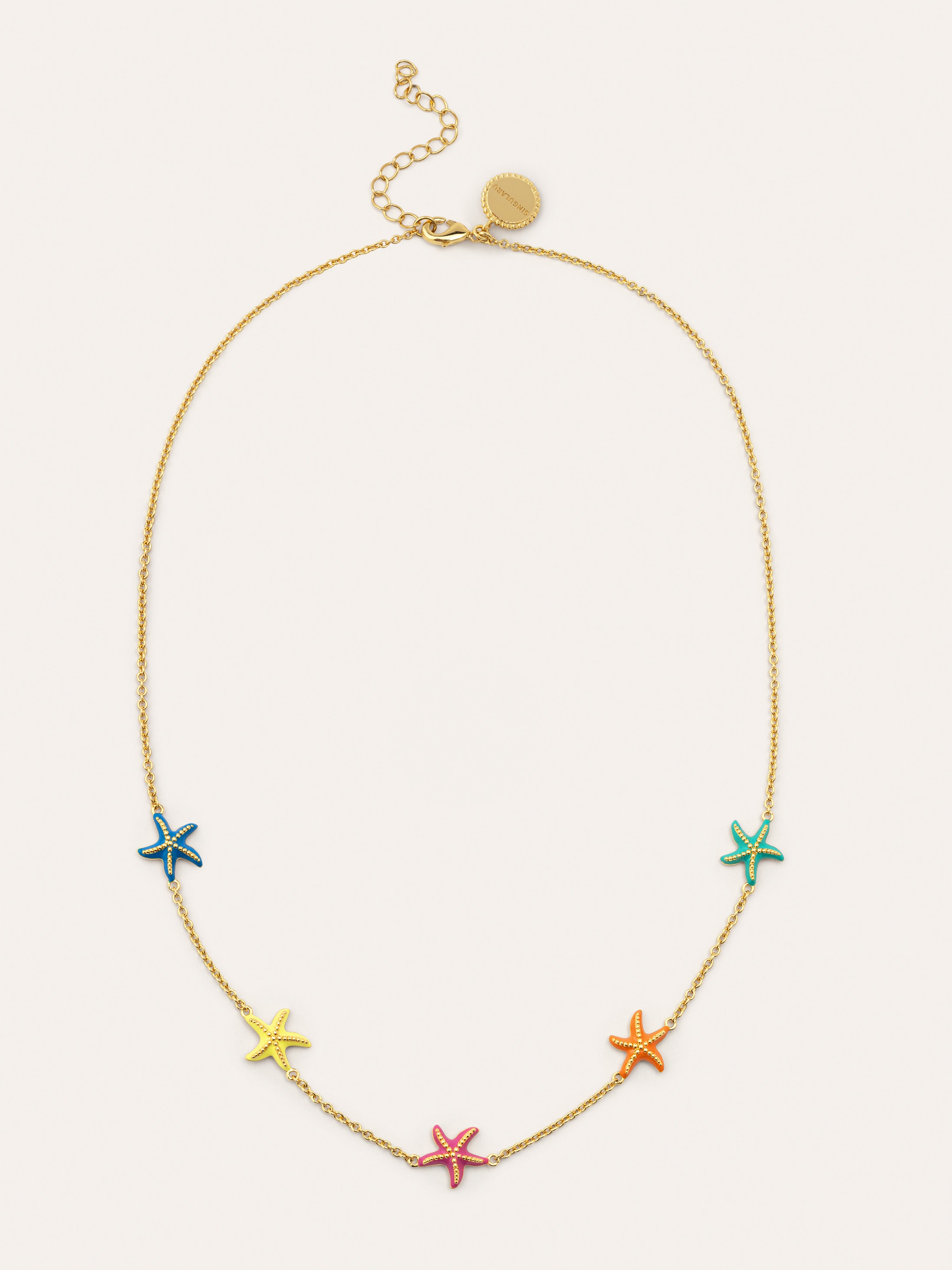 Collar Starfish Enamel Colors Baño Oro