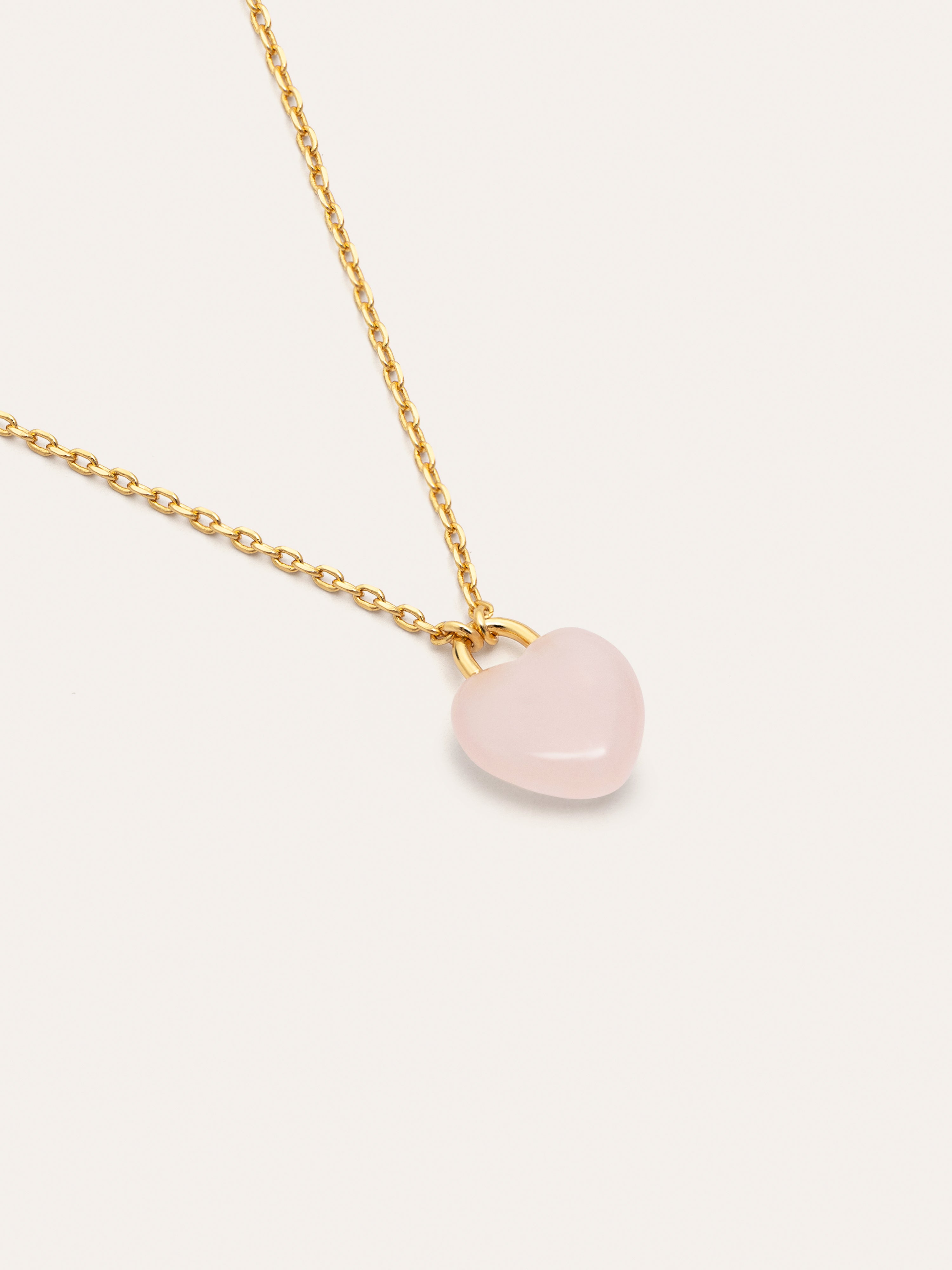 Sweet Heart Stone Gold Necklace
