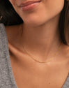 Ketting Tail Staal Verguld met Goud - puesto en modelo