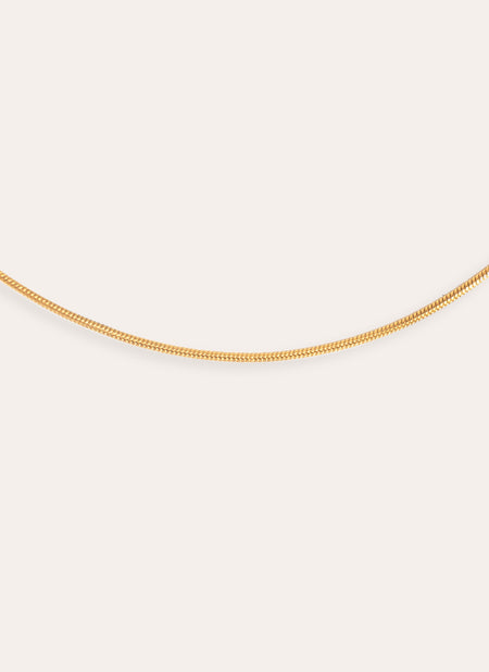 Collier Tail Acier Plaqué Or