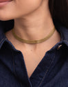 Tape Choker Steel Gold