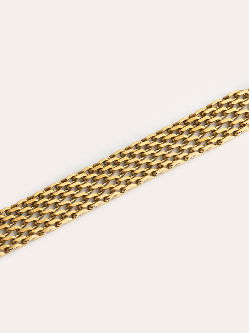 Choker Tape Aço Banho de Ouro