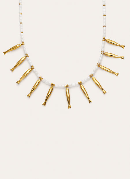 Collar Costa Acero Baño Oro
