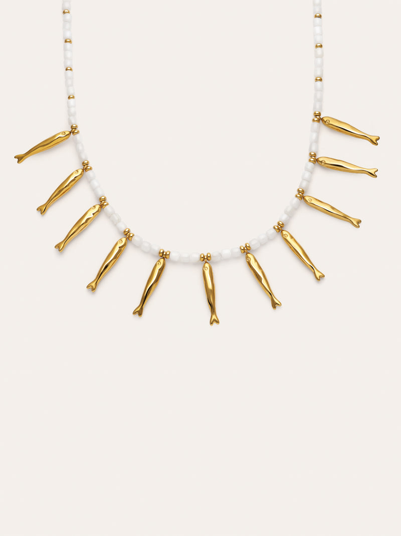 Collar Costa Acero Baño Oro