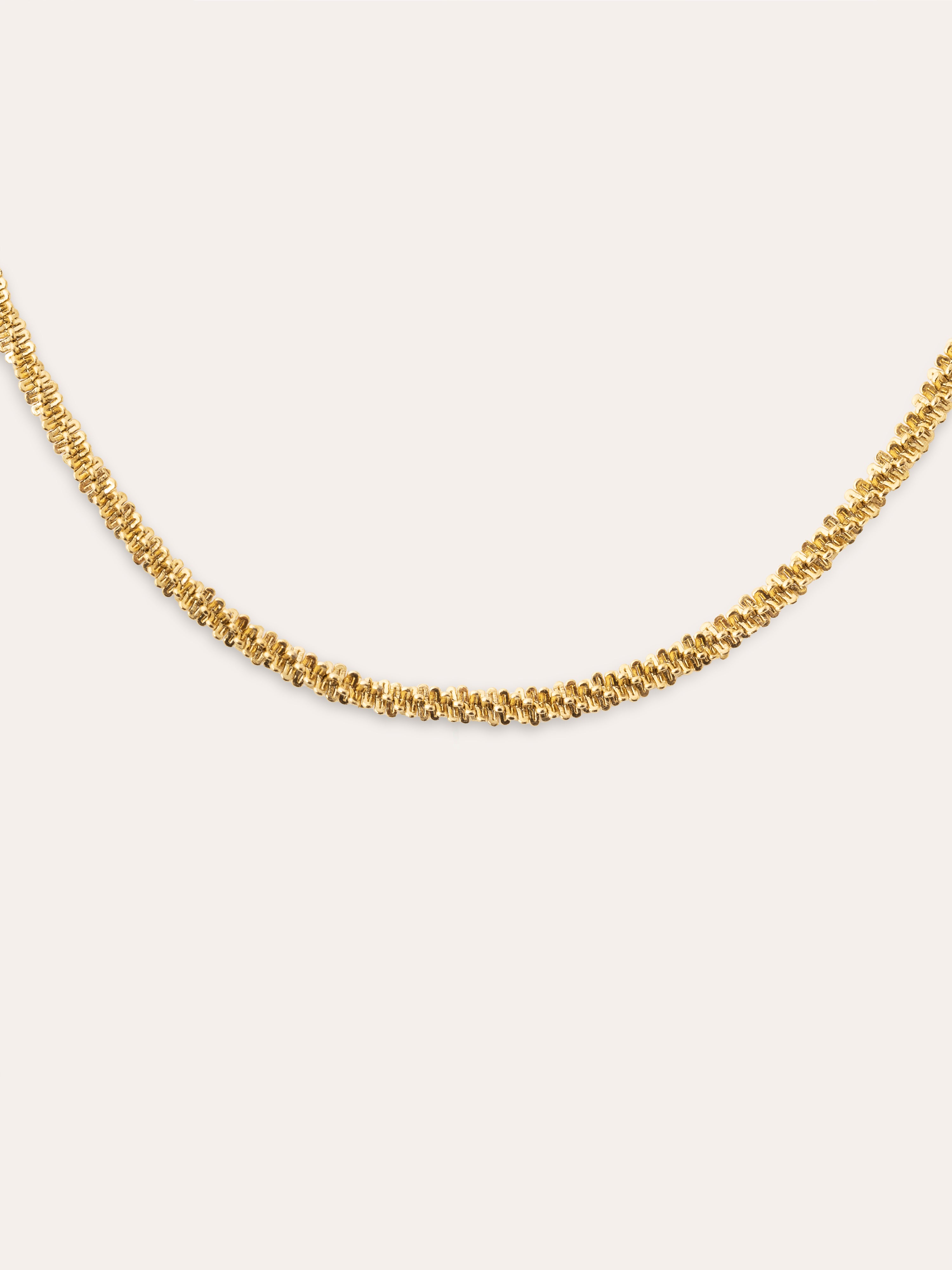 Tinsel Stainless Steel Gold Necklace