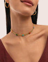 Choker Tape Stones Aço Banho de Ouro
