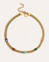 Choker Tape Stones Aço Banho de Ouro
