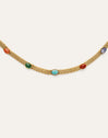 Choker Tape Stones Aço Banho de Ouro