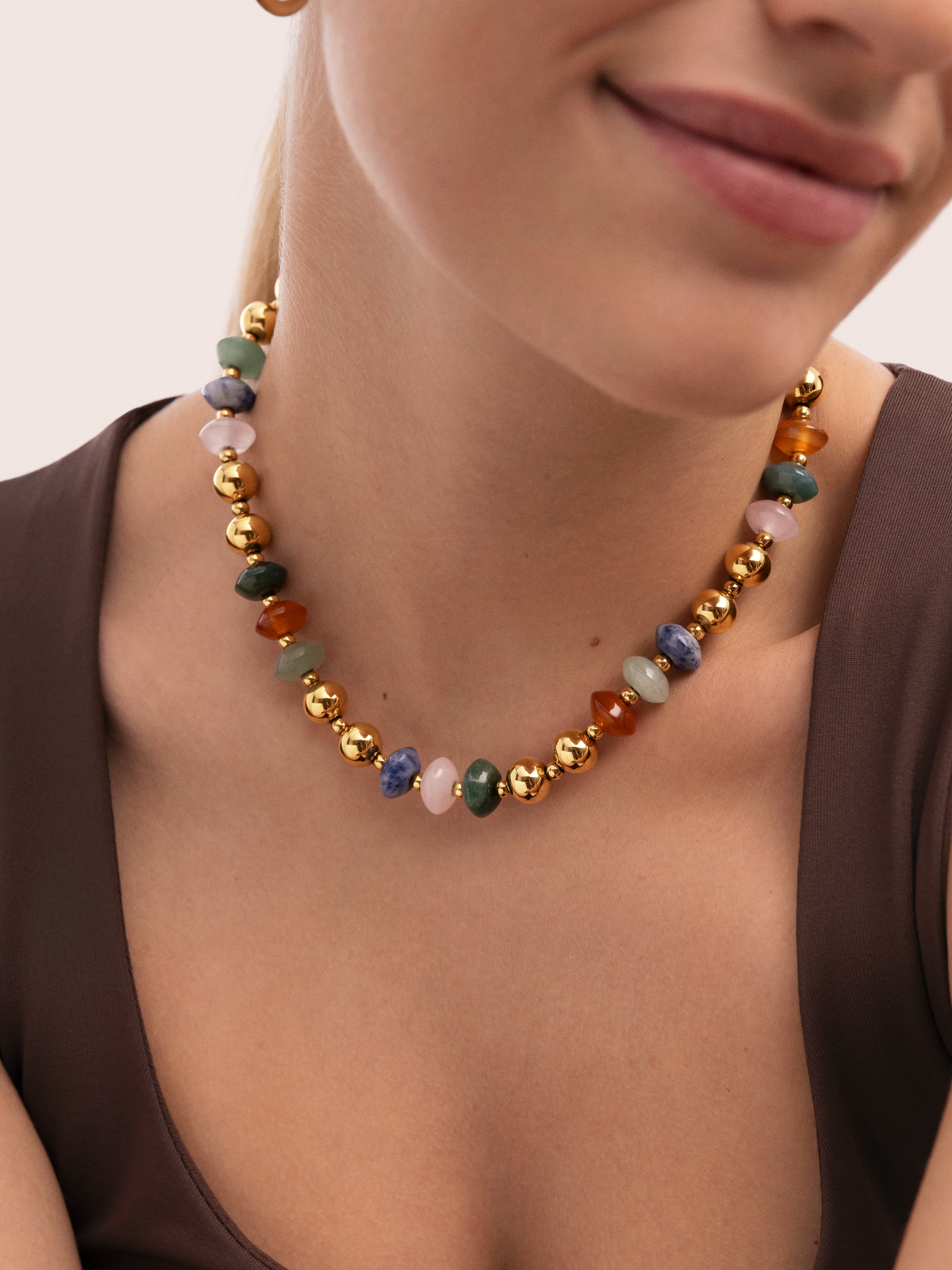 Collar Winter Bomb Acero Baño Oro