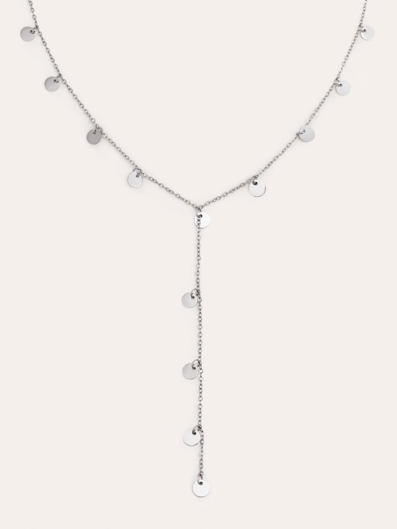 Collar Y Mini Moon Acero