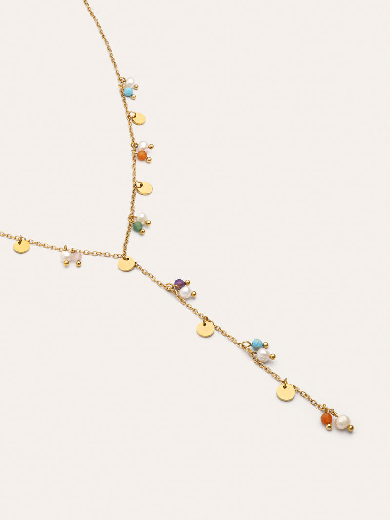 Y Shamira Necklace Gold Plated Steel