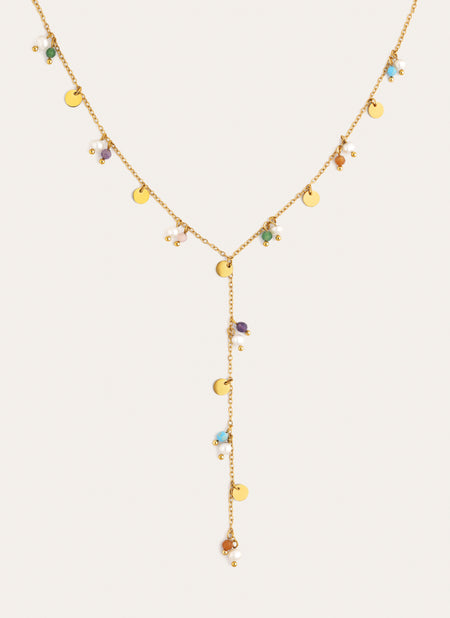 Y Shamira Necklace Gold Plated Steel