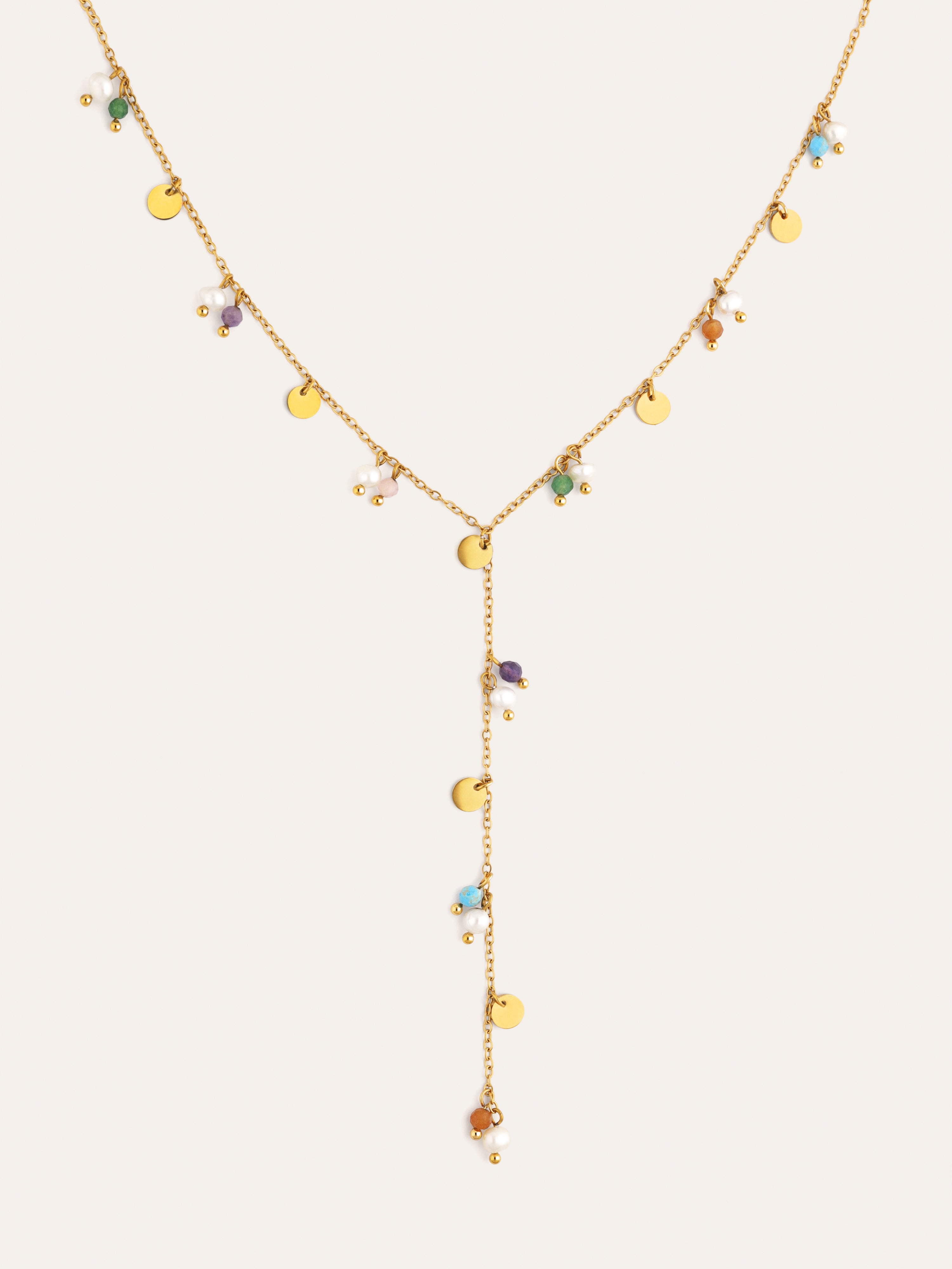 Y Shamira Necklace Gold Plated Steel