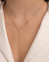 Collana Y Sparks Stick placcata in oro - puesto en modelo