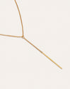 Imagen detalle de Collier Y Stick en acier plaqué or