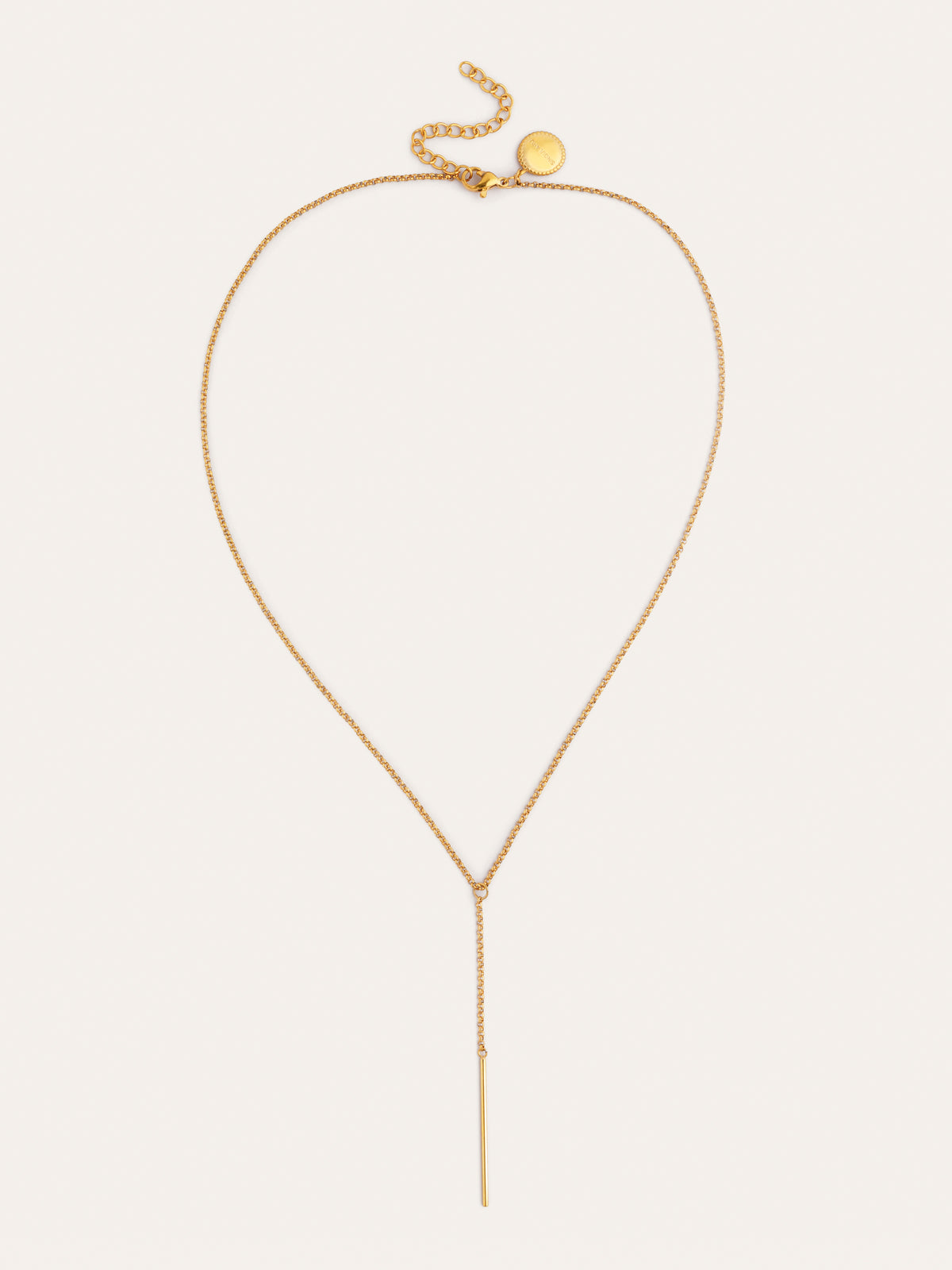 Collier Y Stick en acier plaqué or - vista 5
