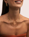 Collar Zafira Acero Baño Oro