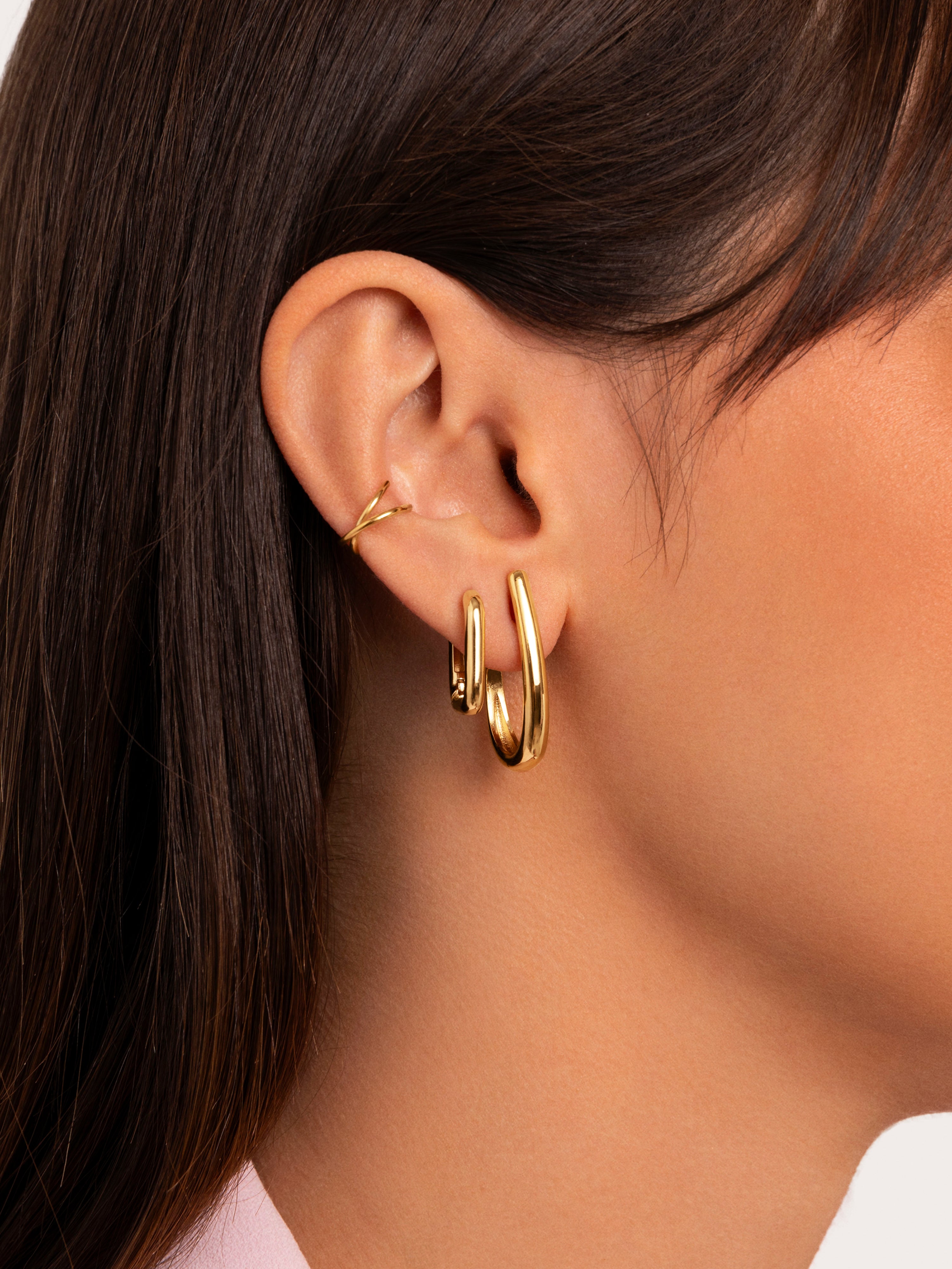 Aby Gold Hoop Earrings