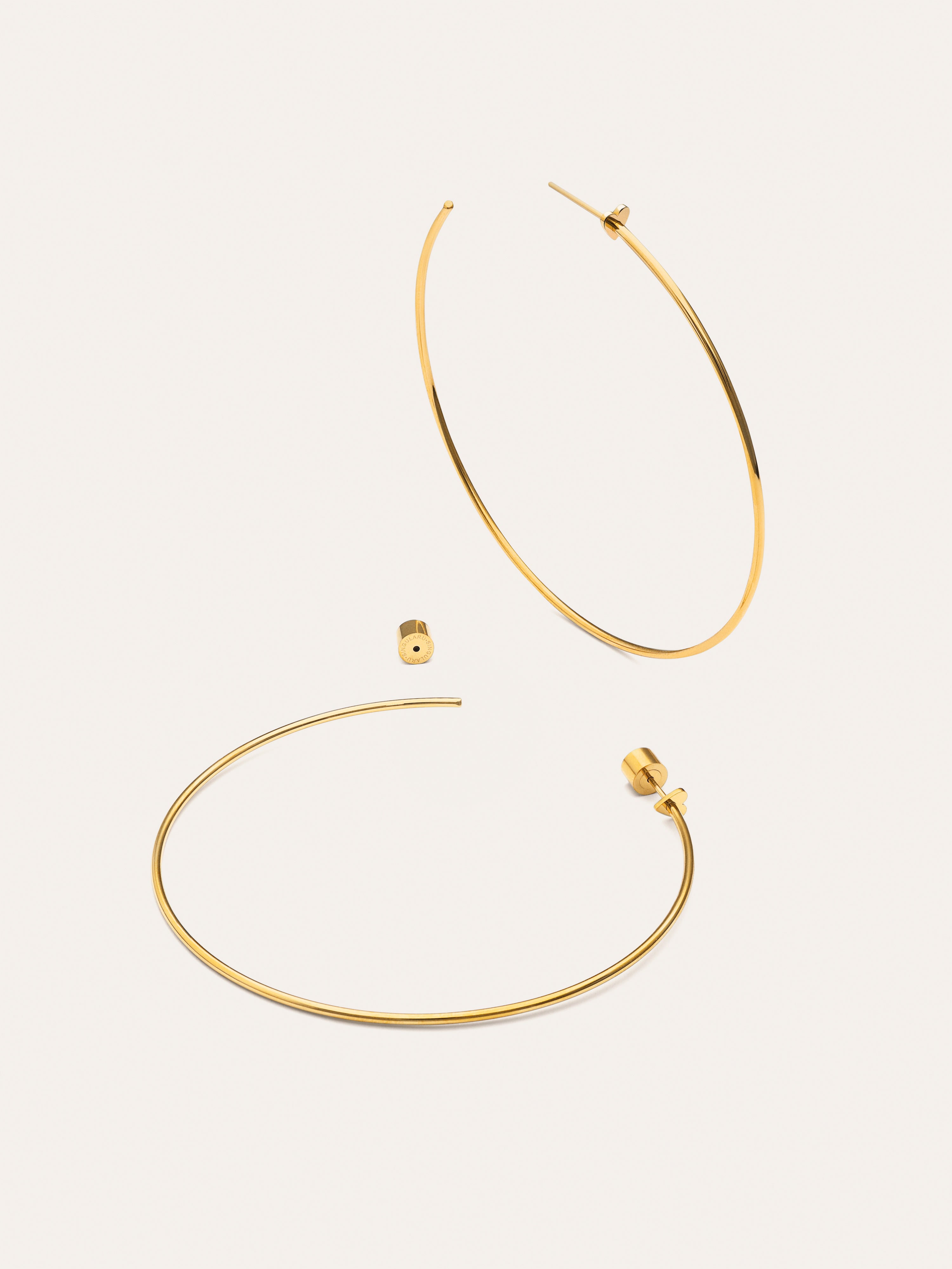 Pendientes Aro Ankara Heart XL Acero Baño Oro