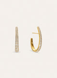 Boucles d'oreilles créoles Aby Sparks plaquées or