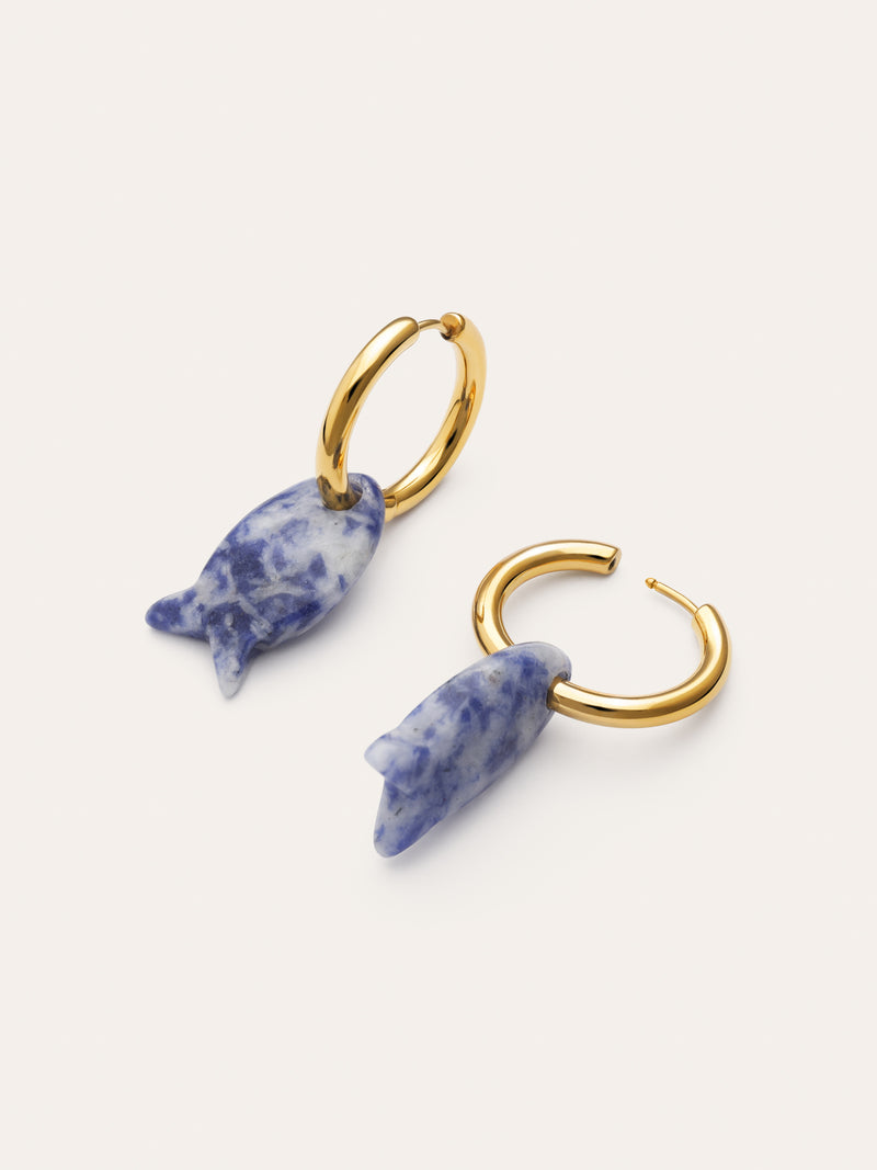 Boucles d'oreilles créoles Carmen True Pez acier plaqué or