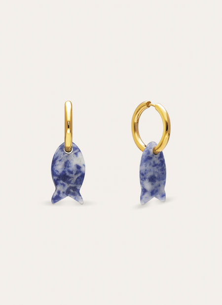Boucles d'oreilles créoles Carmen True Pez acier plaqué or
