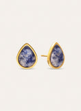 Alma Kyanite Steel Earrings Gold Plated