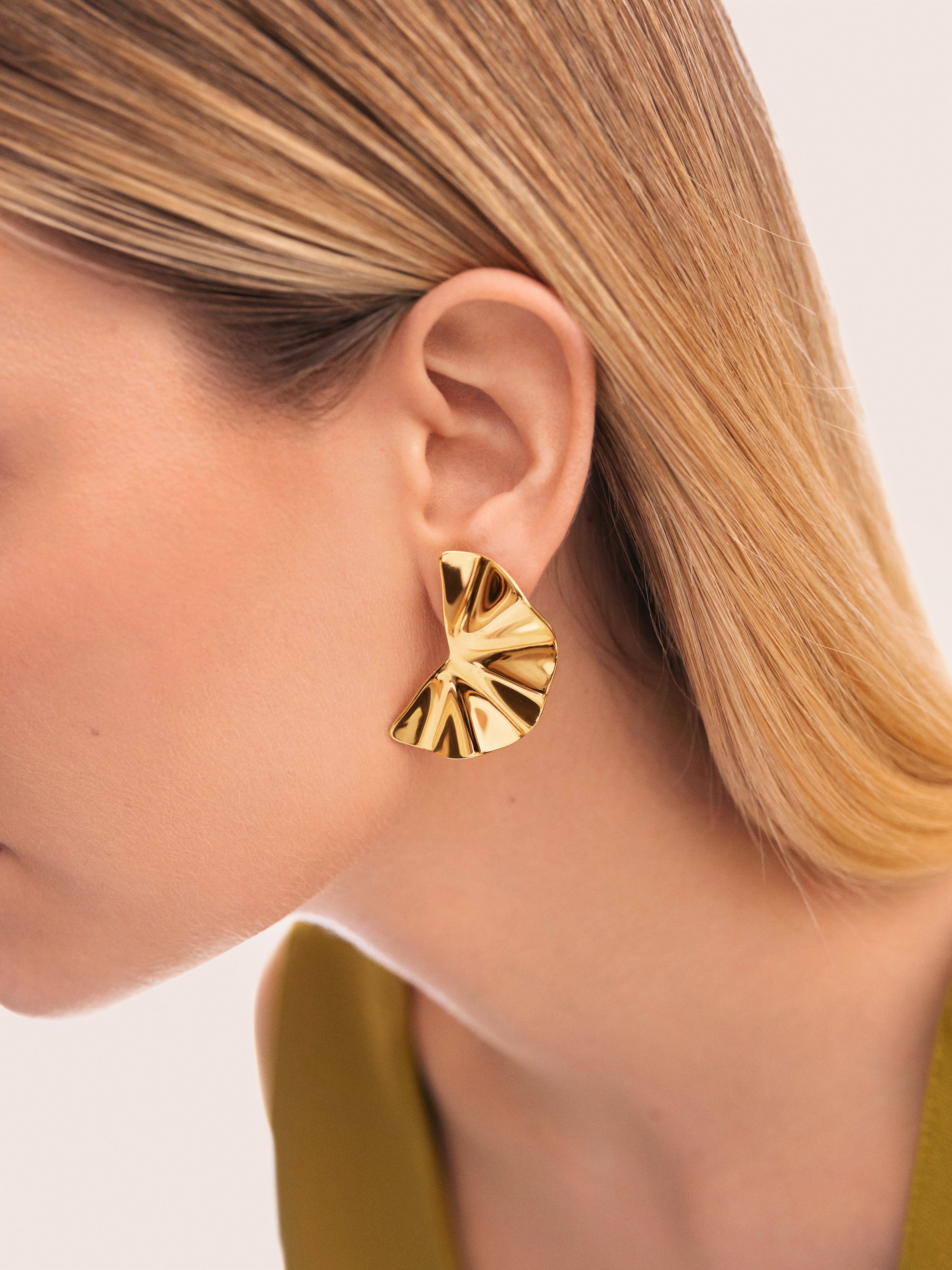 Pendientes Amara Acero Baño Oro