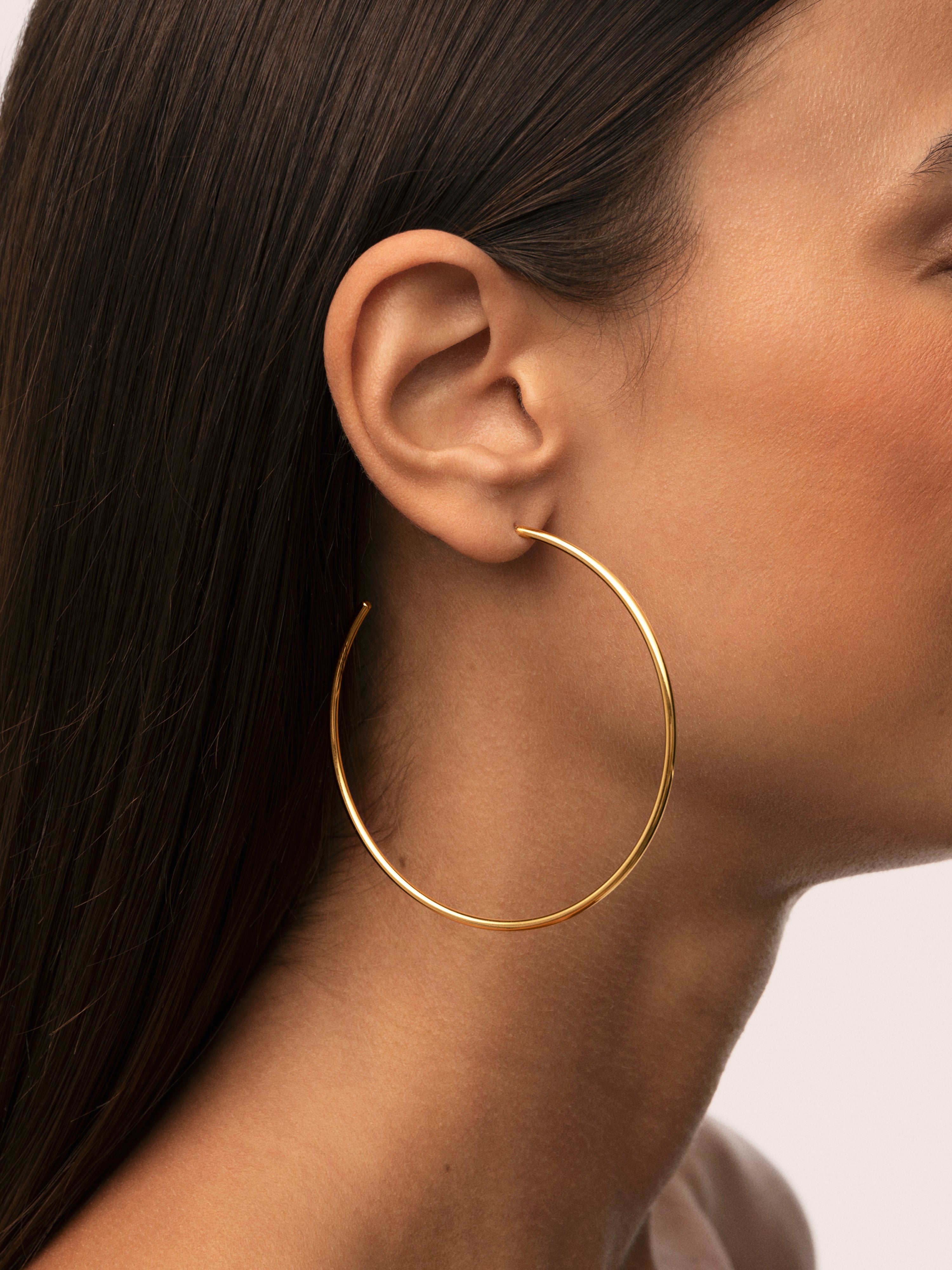 Pendientes Aro Ankara XL Acero Baño Oro