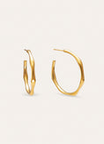Pendientes Aro Bamboo Acero Baño Oro