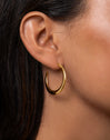 Pendientes Aro Cenit Acero Baño Oro