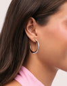 Boucles d'oreilles Créole Cenit Acier - puesto en modelo