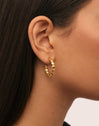 Pendientes Aro Corazoncito Acero Baño Oro