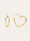 Creolen Cuore aus Stahl mit 18kt Goldbeschichtung