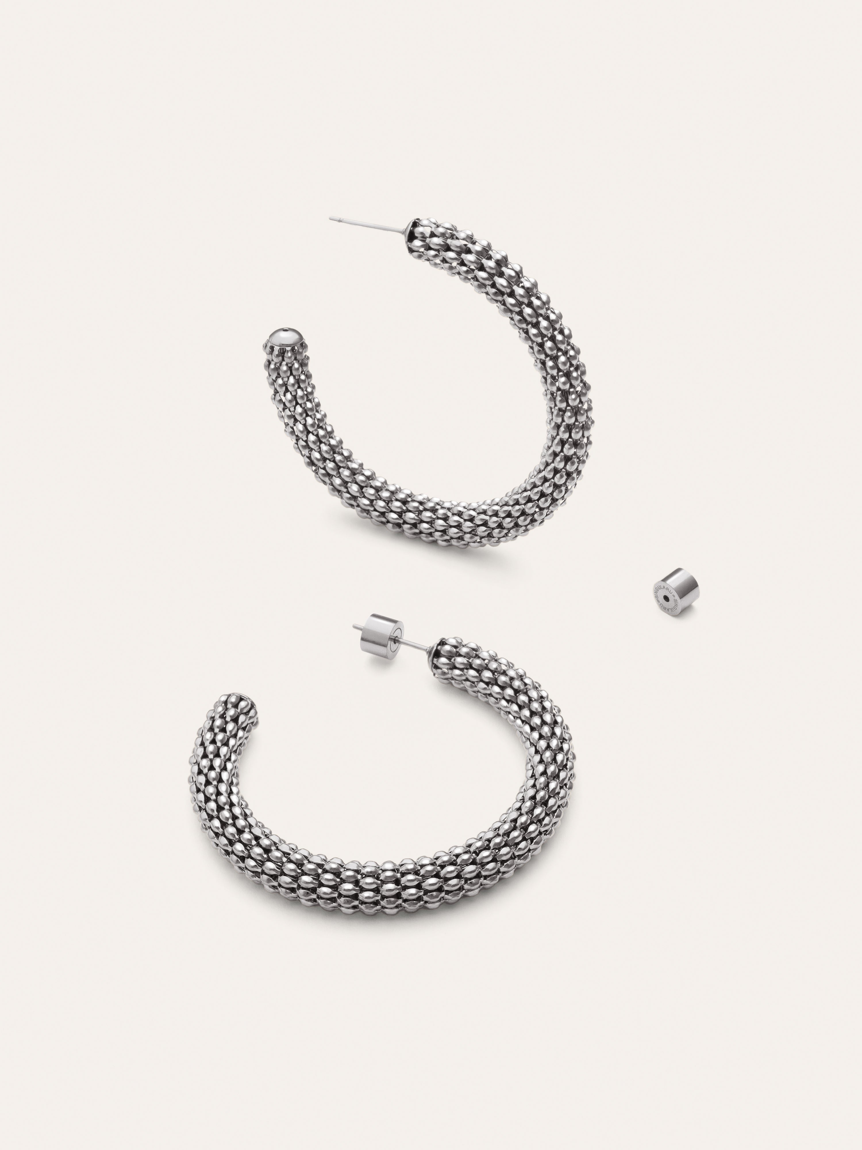 Disco Hoop Stainless Steel Earrings