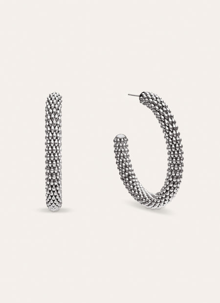 Disco Hoop Stainless Steel Earrings