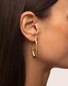 Gia Stainless Steel Gold Hoop Earrings 