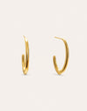 Gia Stainless Steel Gold Hoop Earrings 