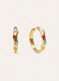 Boucles d'oreilles créoles Gina acier plaqué or