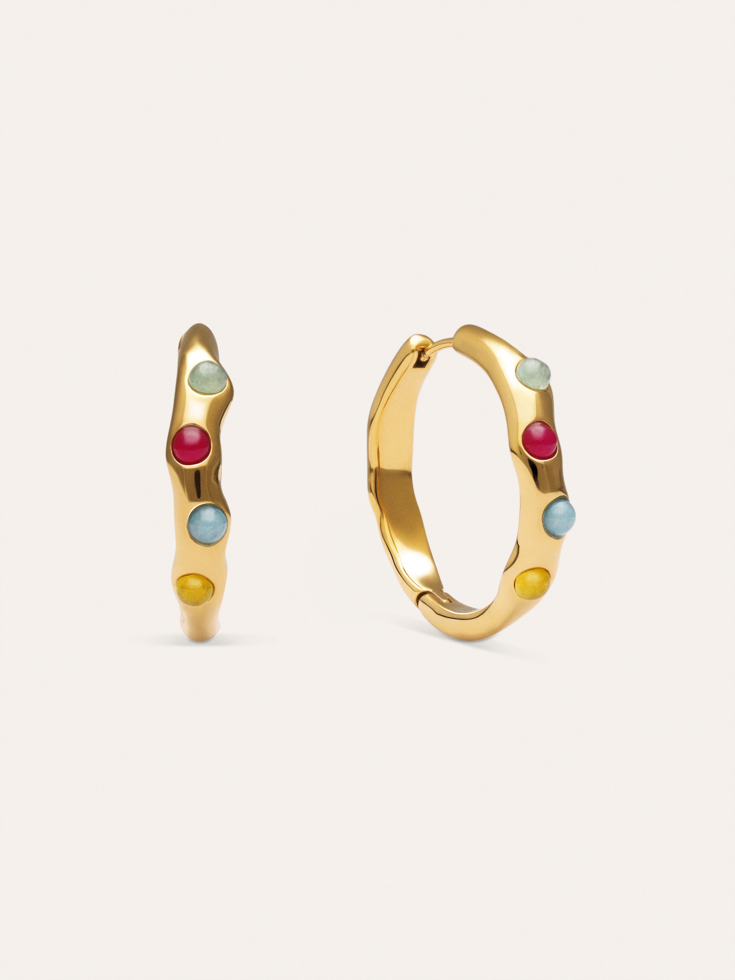 Pendientes Aro Gina Acero Baño Oro