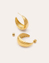Pendientes Aro Mermaid Acero Baño Oro