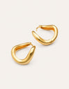 Imagen detalle de Boucles D’oreilles Créoles Ondulées plaqué or