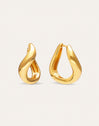 Boucles D’oreilles Créoles Ondulées plaqué or