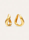 Boucles D’oreilles Créoles Ondulées plaqué or